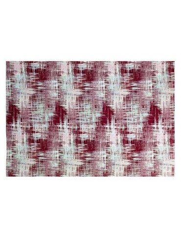 Tappeto dal design rosso visto dall'alto