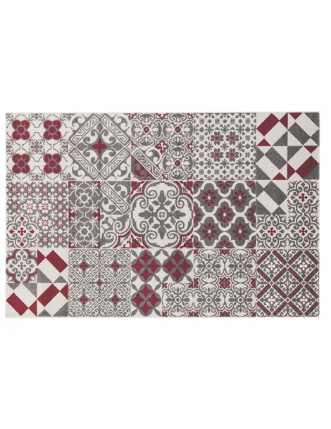 Pianta tappeto rosso con decori moderni