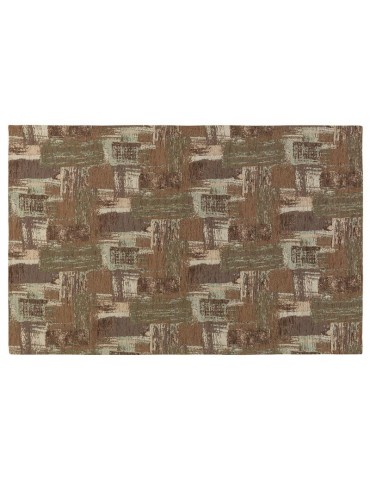 Pianta del tappeto moderno multicolore, veduta dall'alto