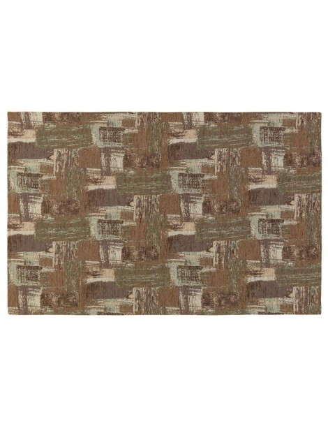 Pianta del tappeto moderno multicolore, veduta dall'alto