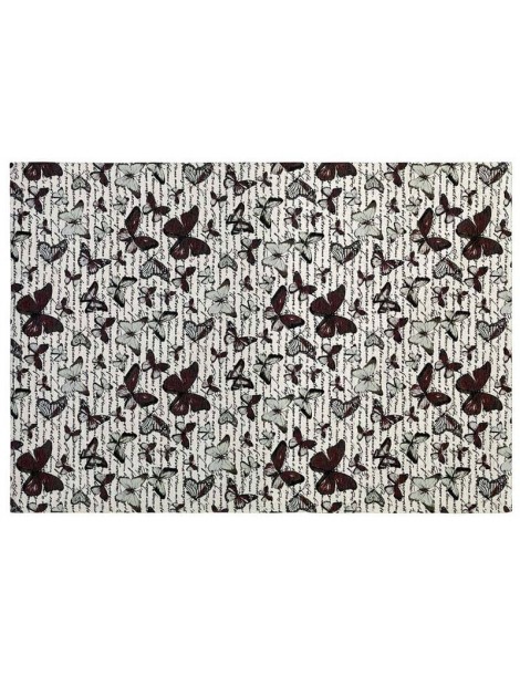 Pianta del tappeto moderno con farfalle