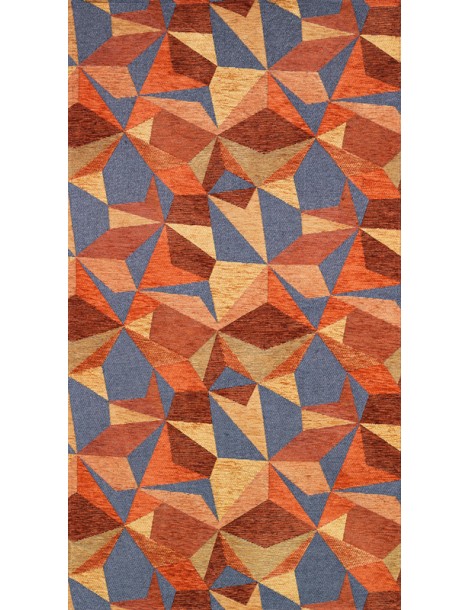 Pianta del tappeto geometrico tonalità arancio