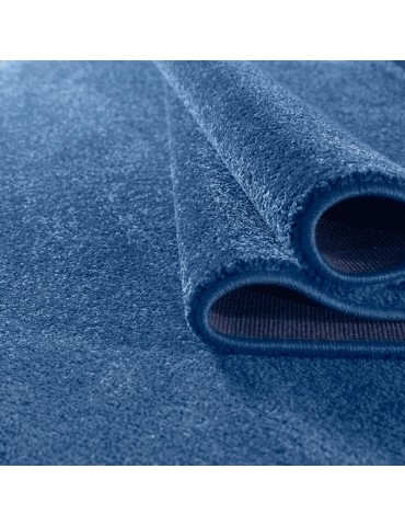 tappeto tinta unita blu