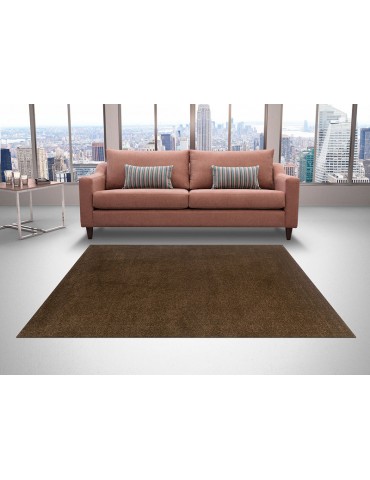 Tappeto marrone a tinta unita moderno e minimal