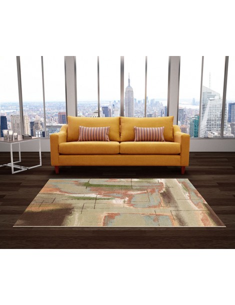 Tappeto con decori di Arte Moderna in tessitura frisee