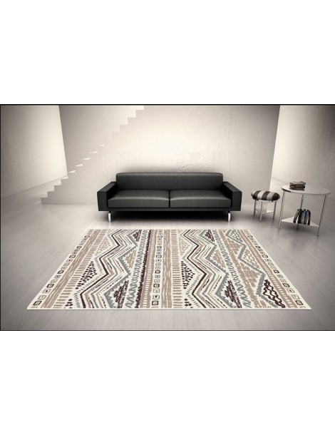 tappeto moderno con colori giallo e marroni