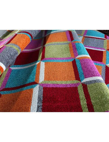 Dettaglio del tappeto multicolor