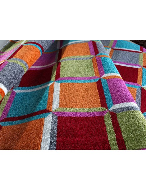 Dettaglio del tappeto multicolor